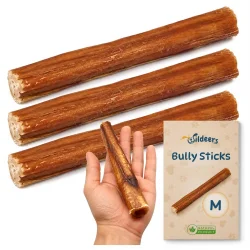 Wildeers Penis wołowy Bully Stick Premium M, 15 cm, 3 szt.